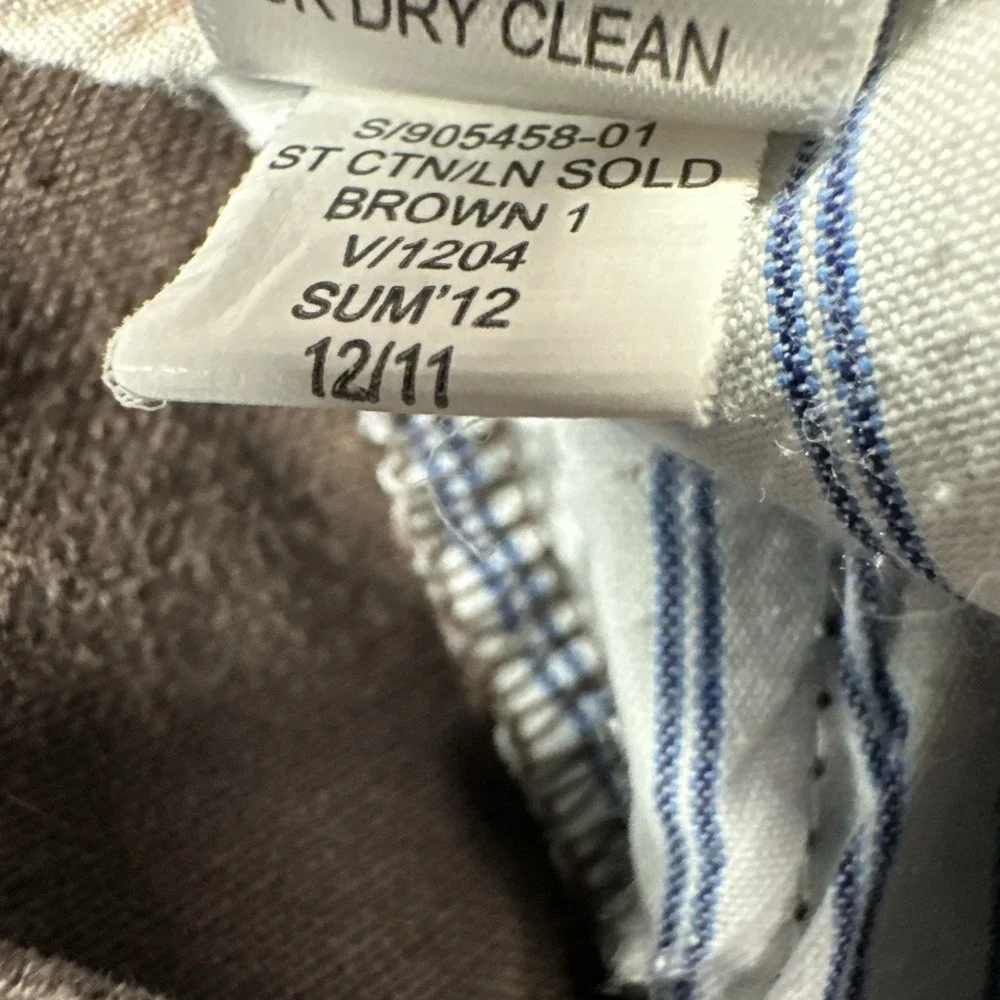 Banana Republic Linen Cotton Pants Men 36x30 Brown Straight Fit Drawstring